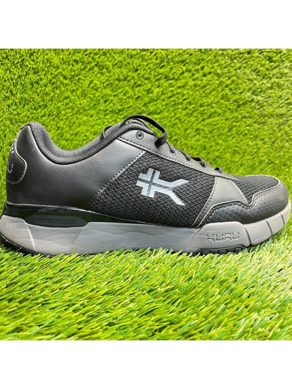 Kuru Quantum 2.0 Mens Size 12E Jet Black Gray Athletic Running Shoes Sneakers